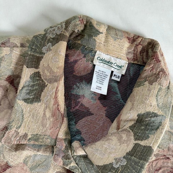 90s floral tapestry jacket Coldwater Creek petite xl - Picture 2 of 6